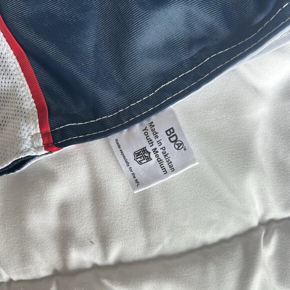 New England Patriots Youth Flag Football Jersey Youth Medium M Blue Short Sleeve - Picture 3 of 6